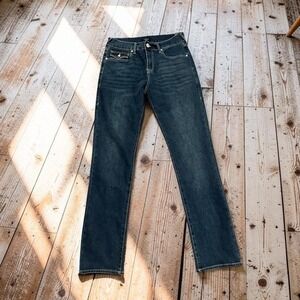 True Religion Ricky SN Flap Straight Jeans Men's 31x34 Dark Woodland Wash NWT